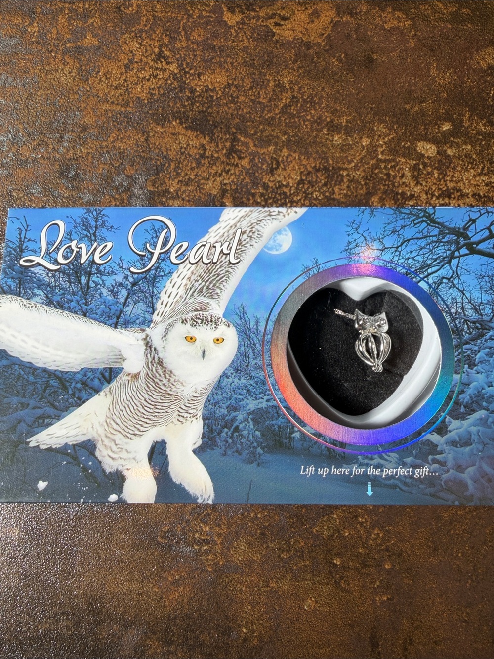 “Culture Your Own Pearl” Owl Pendant Necklace Silver
